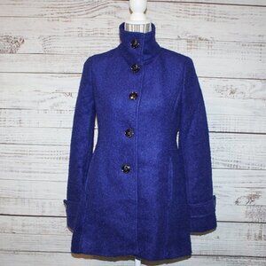 Kenneth Cole Lapis Wool-Blend Coat royal blue Women's Size 2